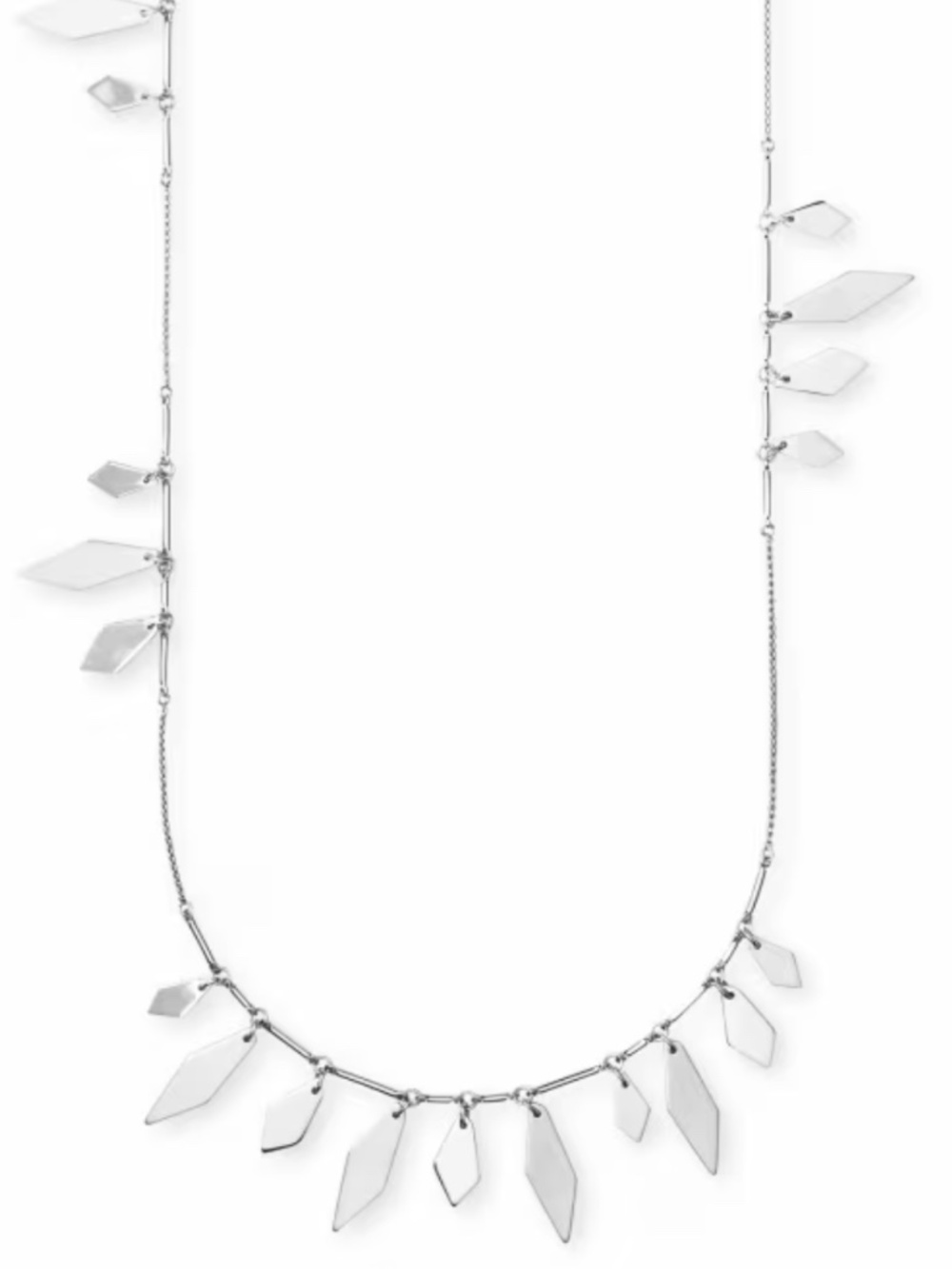 Kendra Scott Blaine Long Necklace Bright Silver